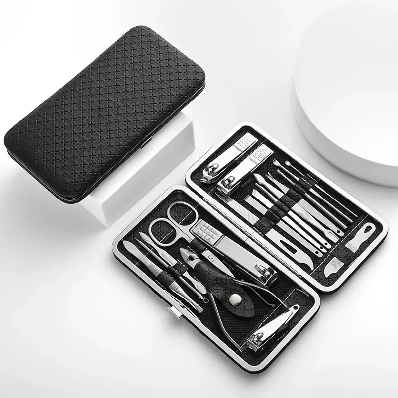 Nail art 19 piece set of beauty tools home manicure foot trimming eagle beak pliers care kit nail knife nail clipper set 241225