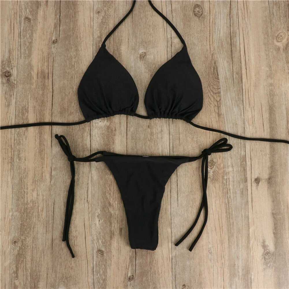 Womens swimsuit sexy bikini set push up pad bra thong two-piece swimsuit beach wear swimsuit Brazilian womens vacationW241225