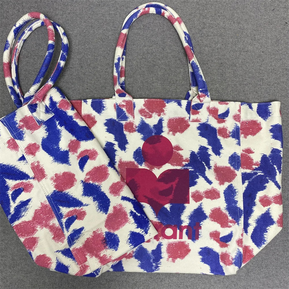 Fashion Womens Canvas Bag Leisure Street Large Capacity Shopping Temperament All Match Handbag Delicate Printed 241213
