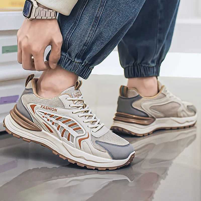 Comfortable Men Running Shoes Thick Soled Wear-resistant Summer Sneakers for Men Casual Shoes Running Male SneakersC250304