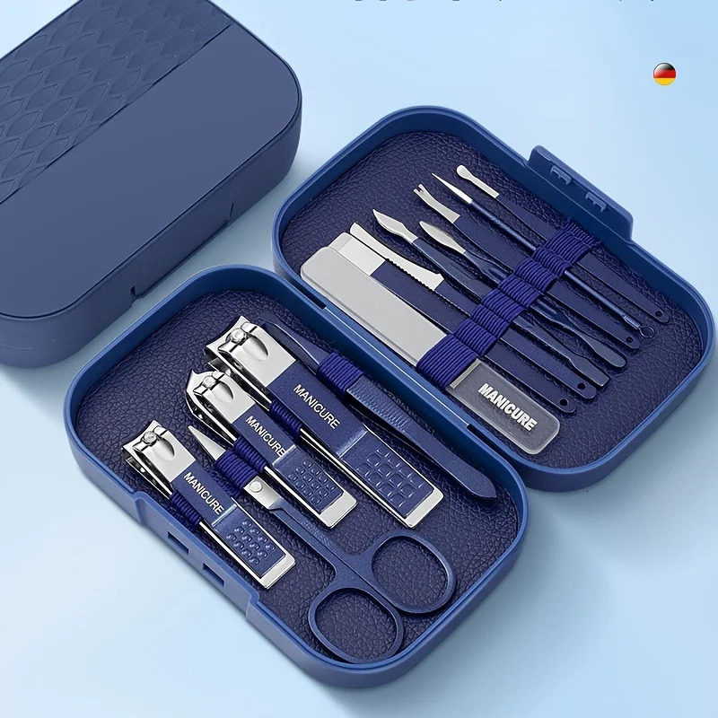 13 Pcs Multi-Functional Stainless Steel Nail Clippers Pedicure Nail Scissors Tool Set With Storage Box Manicure Cutter Kits Ear 241225