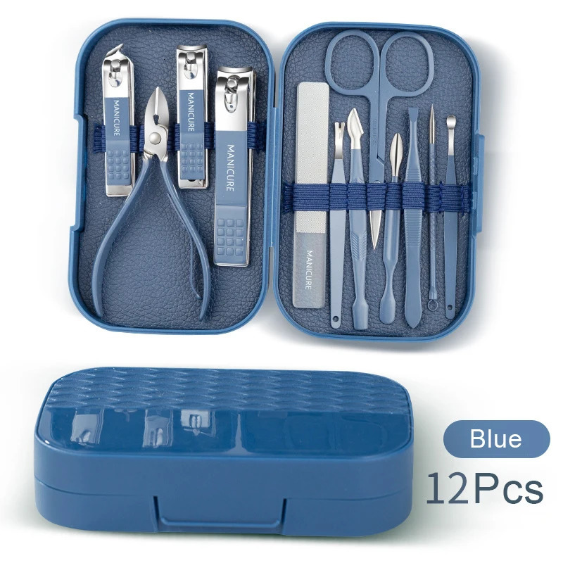 12Pcs Colorful Nail Scissors Nail Art Tools Stainless Steel Manicure Tools Nail Clipper Set Pedicure Care Cuticle Nipper Travel 241225