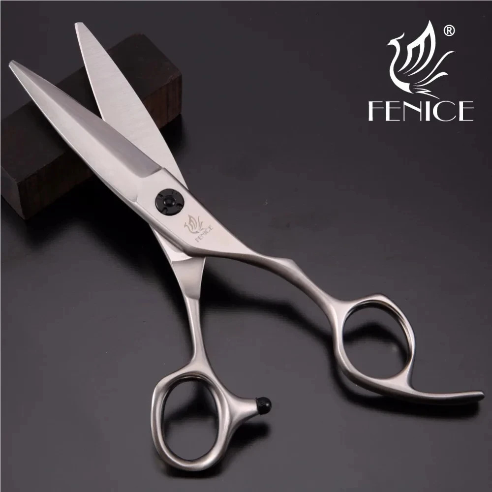 Fenice 6.0inch Hair Cutting Scissors Professional Japan 440C VG10 Double Edge Wide Blade Hair Shears Slide Barber Scissors 241225
