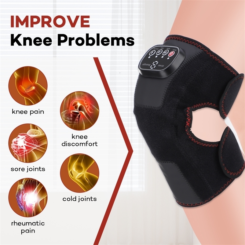 Dual Airbag Electric Knee Massager For Joint Pain Relief Graphene Compress Physio Heated Elbow Leg Knee Massager 241224