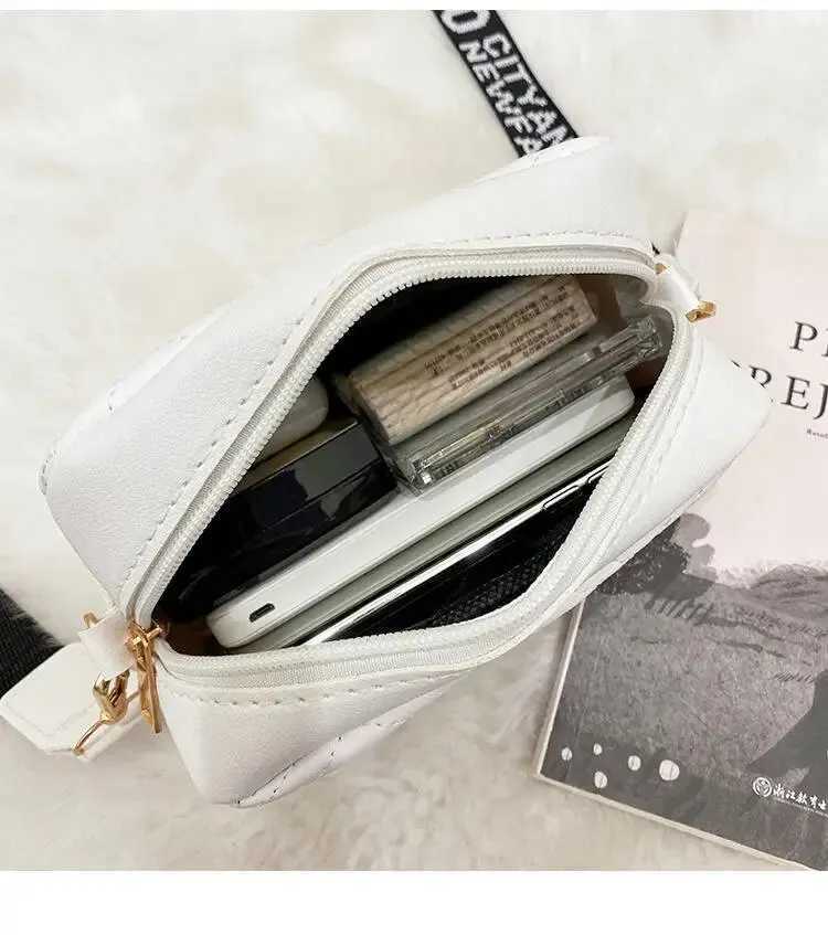 1PCS Fi Solid Color Crossbody Bags PU Women Mini Portable Waterproof Ladies Shoulder BagXJ241225