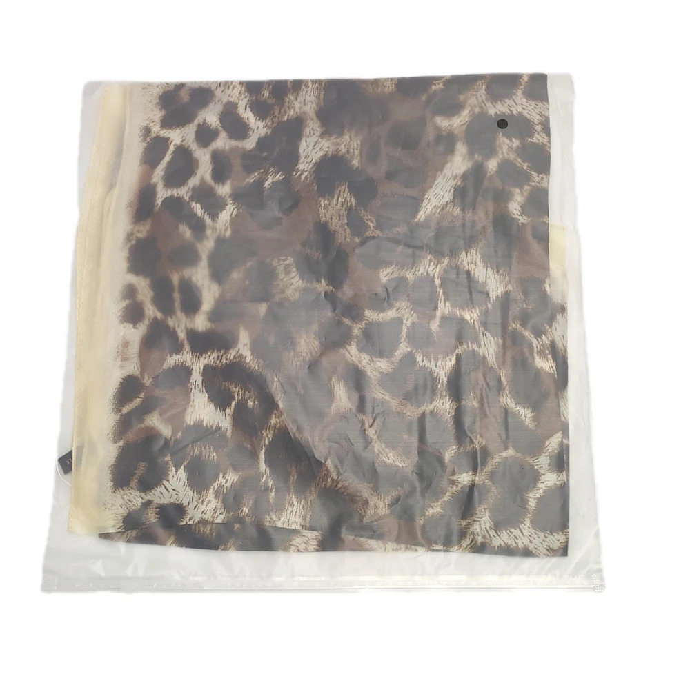 Autumn Silk Scarf Elegant Woman Leopard Print Hijab Scarves Lady Long Bandana Soft Shawls and Wraps 180cm YD1196 241225