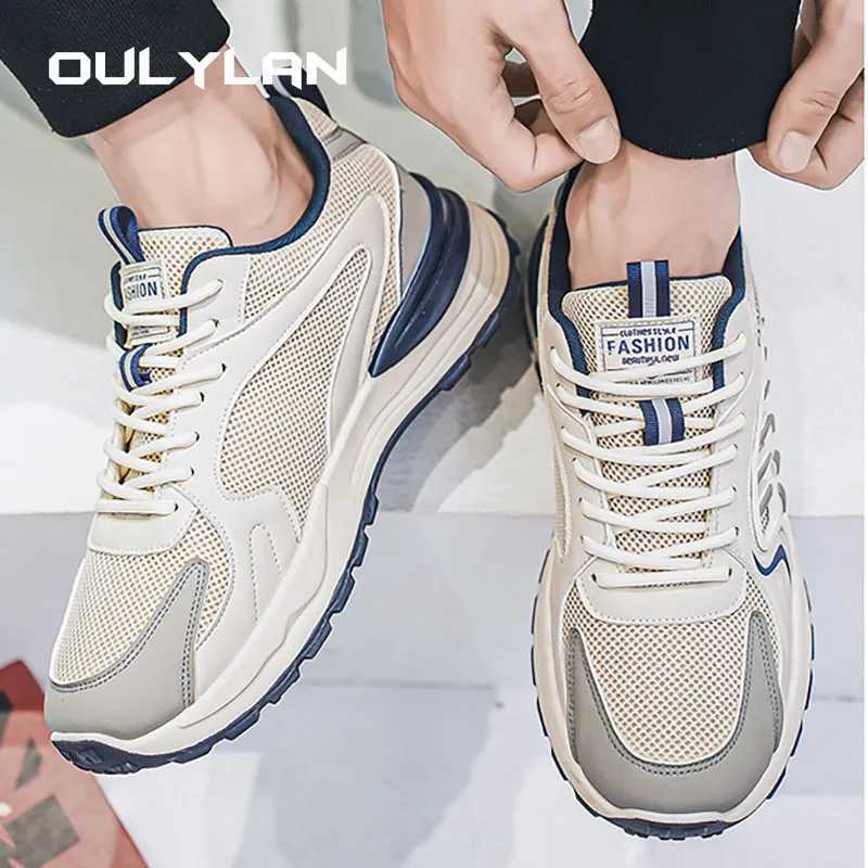 Comfortable Men Running Shoes Thick Soled Wear-resistant Summer Sneakers for Men Casual Shoes Running Male SneakersC250304