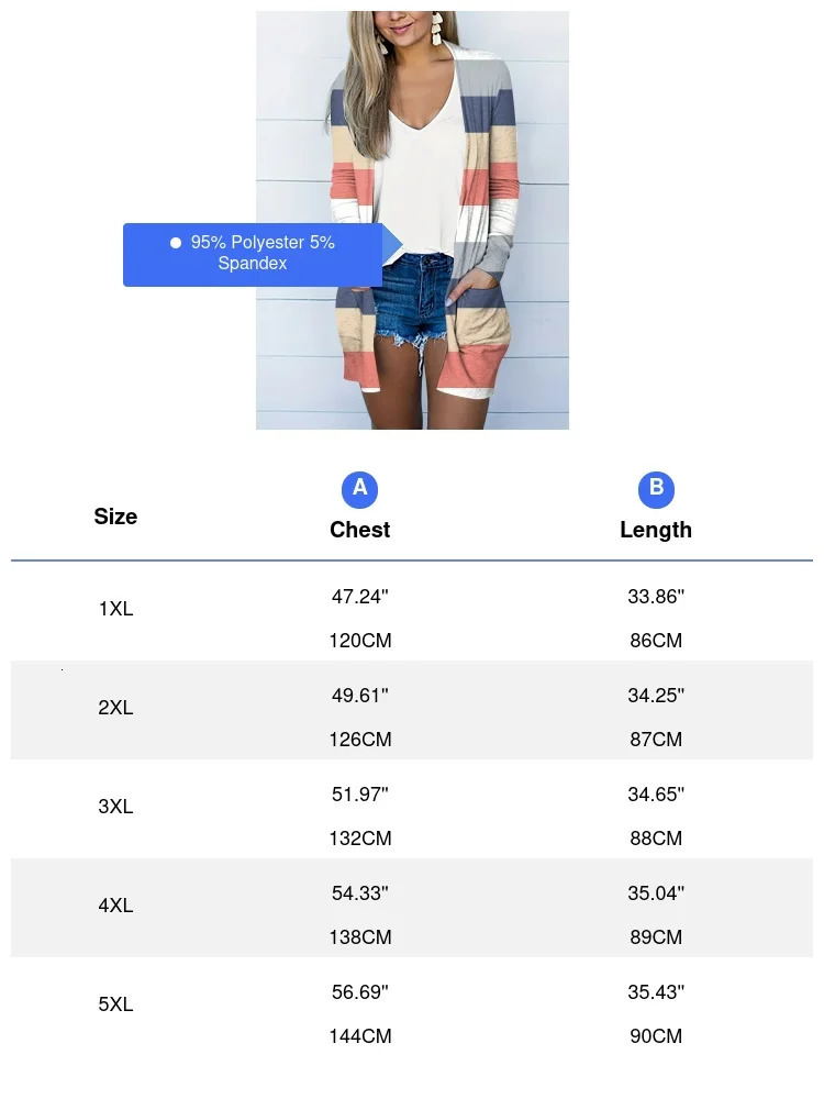 Womens Plus Size Colorblock Cardigan with Pockets Stylish and Comfortable Fashion Casual Vneck Loose Clothing 241225