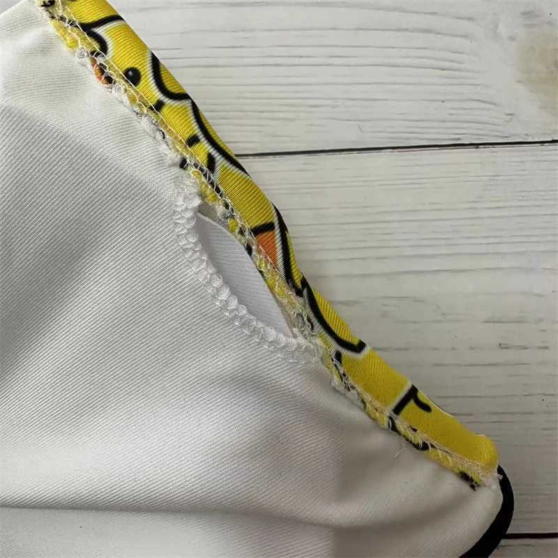 Interesting Little Yellow Duck Printed Bikini Set Womens Swimsuit New Sexy Swimsuit Lace Bikini Underwear Backless Swimsuit BiquiniW241225
