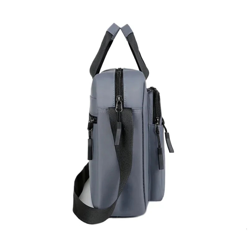 Mens Large-capacity Horizontal Shoulder Bag Messenger Bag Briefcase Multifunctional Simple A4 Book Handbag Business Bag 241225