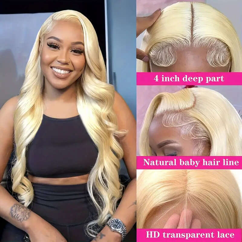 12A Front Lace Wig Female Middle Split Large Wave Off White Long Curled Hair Full Headset Kq1 Kq1