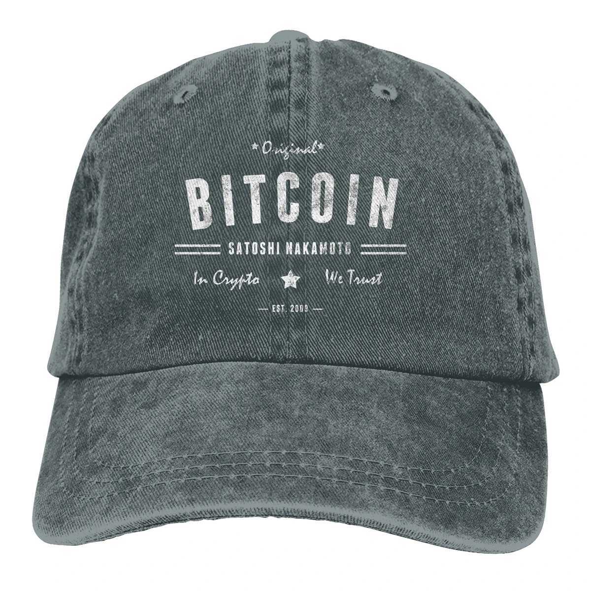 Original Satoshi BTC Crypto Baseball Hat Peaked Hat Bitcoin Cryptocurrency Miner Meme Mens Sunshade Hat W241225