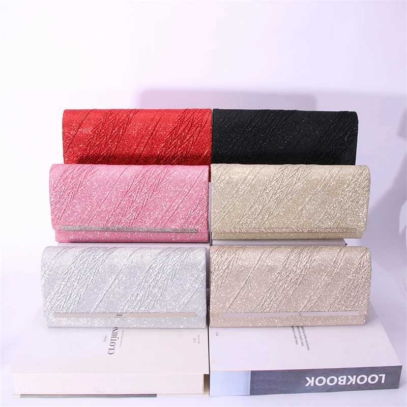 High Quality Evening Dress Womens Envelope Wallet High Quality Shoulder Clutch with Chain Handbag Banquet Dress Clutch T241225