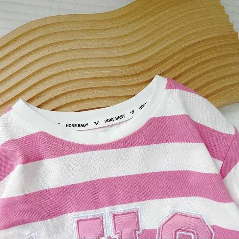 Clothing Sets Summer Kid Girls Clothes Set Baby Red Shripe T-shirts and Shorts 2 Pieces Suit Children Short Sleeve Letter Top Bottom OutfitsY241225Z6W