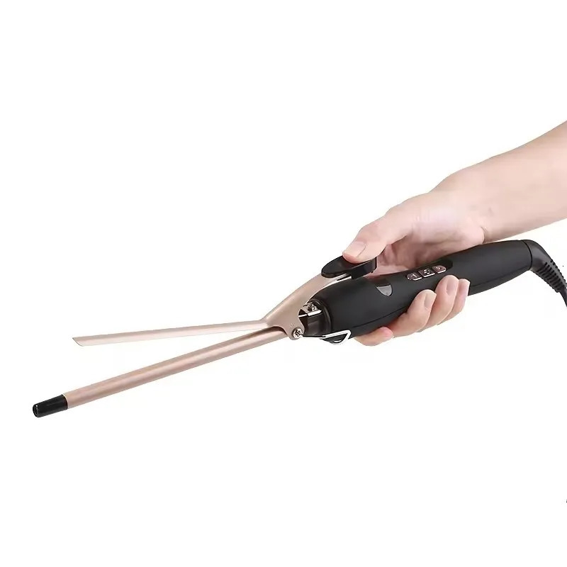 9mm Curling Iron Tourmaline Ceramic Curling Wand Professional Curly Tongs Beauty Salon Hair Curler Irons Hair Styler Wands 241225