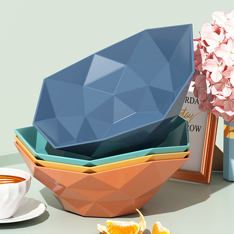 Elegant Fruit Tray - Perfect for Snacks & Parties PP Geometric Fruit Plate Small Size