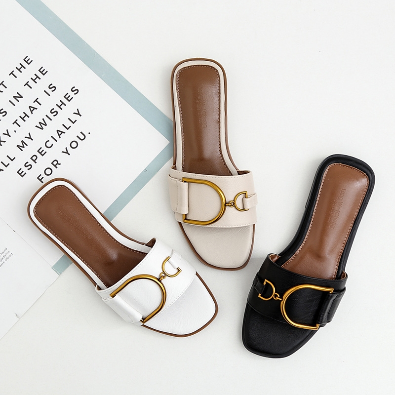 Wholesale 2025 Summer Outdoor Women Shoes Famous Designer Brand Female Heels Sandals Fashion Slipper for Lady 34-41