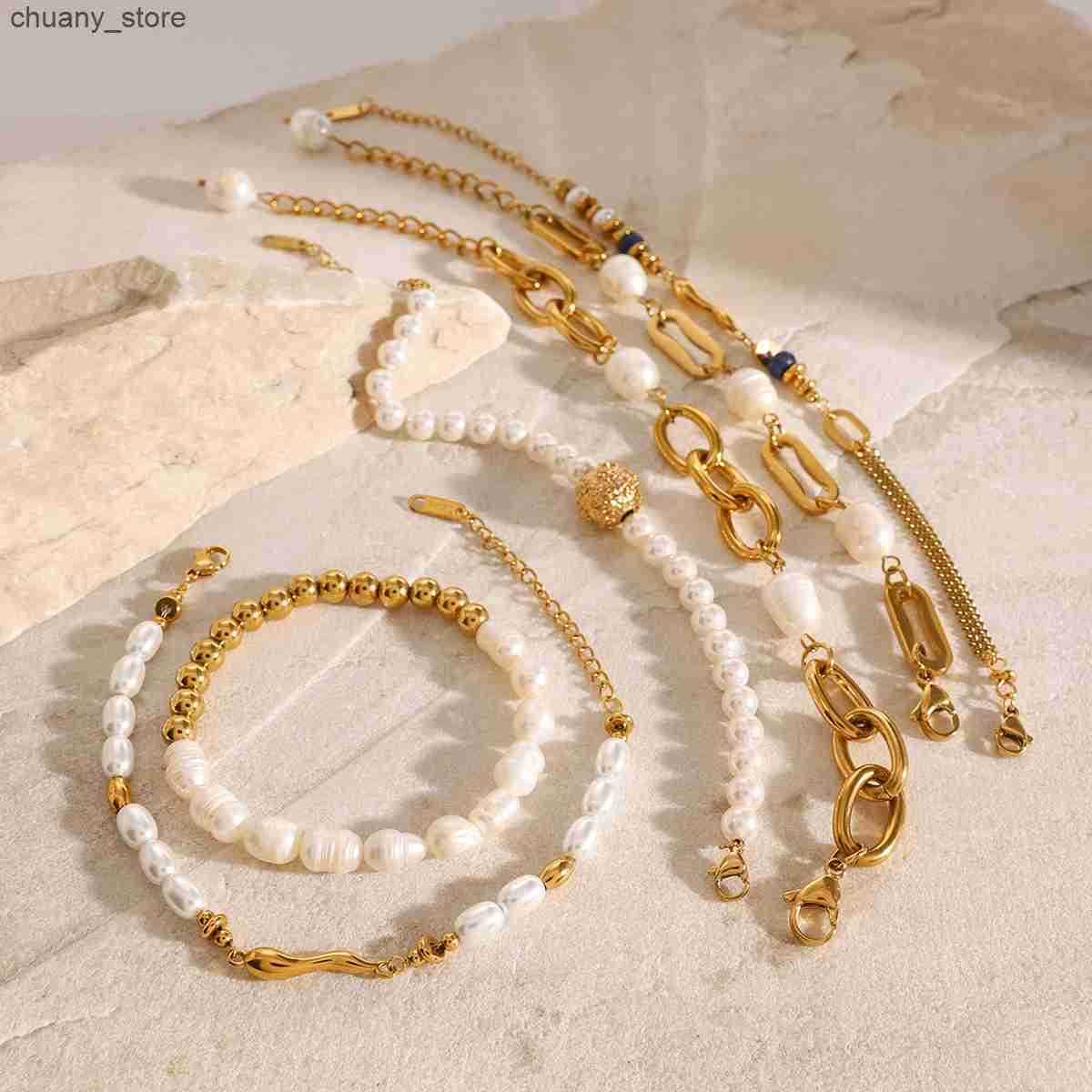 Chain Uworld Coin Pearl Gift for Her Baroque Pearl Wedding Jewelry Elegant Pearl Modern Jewelry L240910
