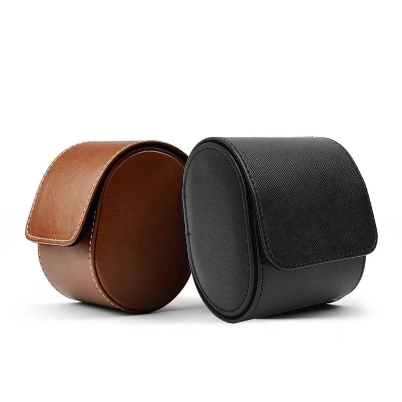Delicate Travel Watch for Case PU Leather Watch Roll Organizer for Watch Jewelry Storage Detachable Anti-Slide Cushion 241225
