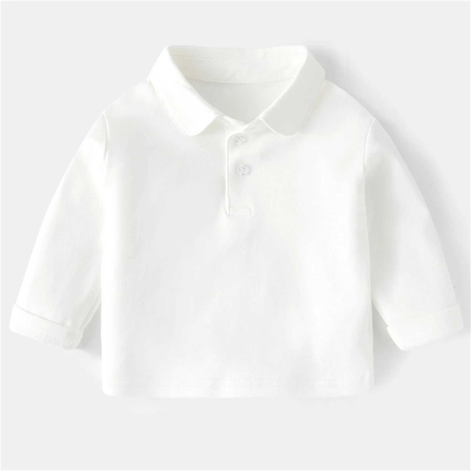 Spring Autumn Boys Long Sleeve Casual Solid Color Cotton T-Shirt ChildrenS Slish Outdoor Polo Shirt Top For Kids Ages 3-8XJ241225