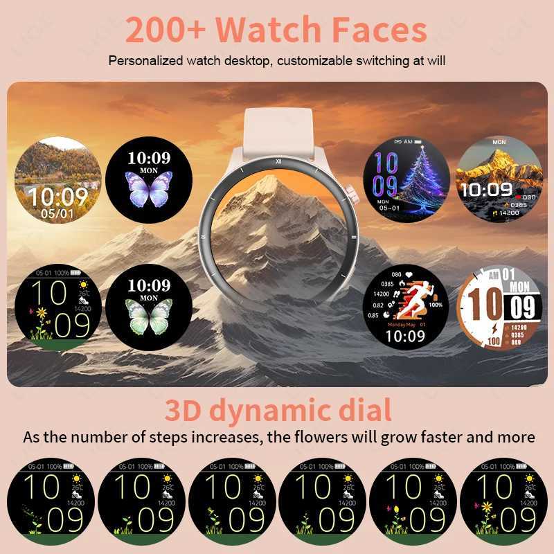 LIGE Fashion 3D Dynamic Dial Smart Watch Wen Call Health Monitor 1.39HD Sn Music Fitness Men Ladies Smartwatch Z241225