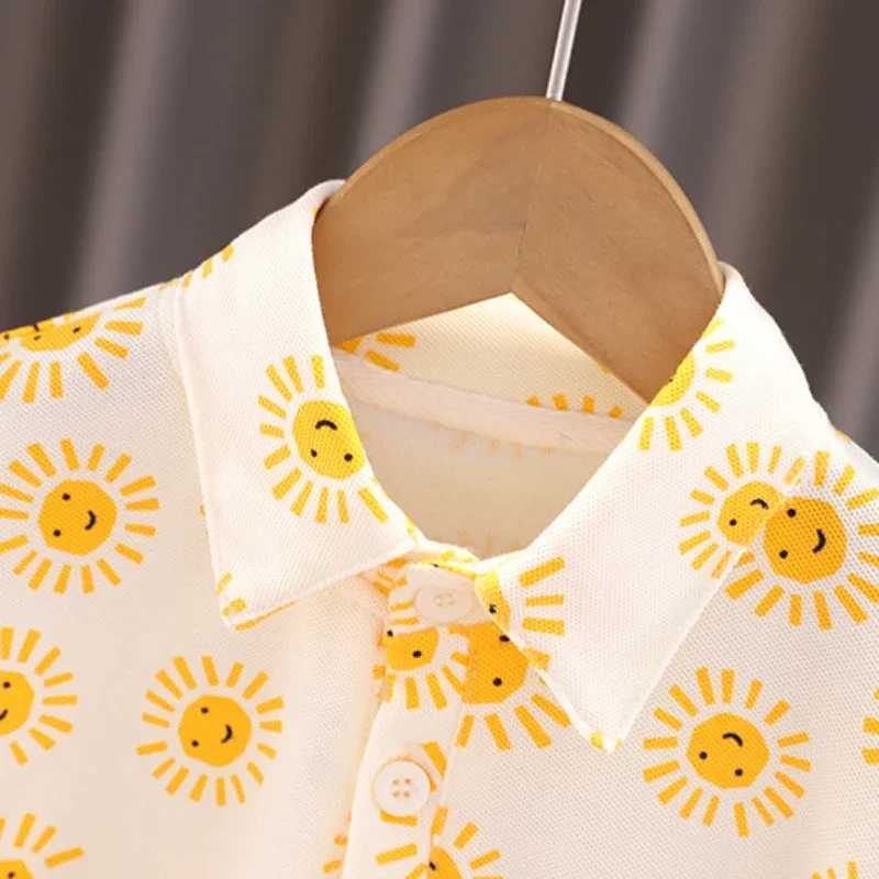 Clothing Sets Baby Girls Cotton Clothes Set Kid Boy Sun T-shirts and Jeans Shorts 2pcs Suit Children Short Sleeve Lapel Top Bottom OutfitsY2412258QFV