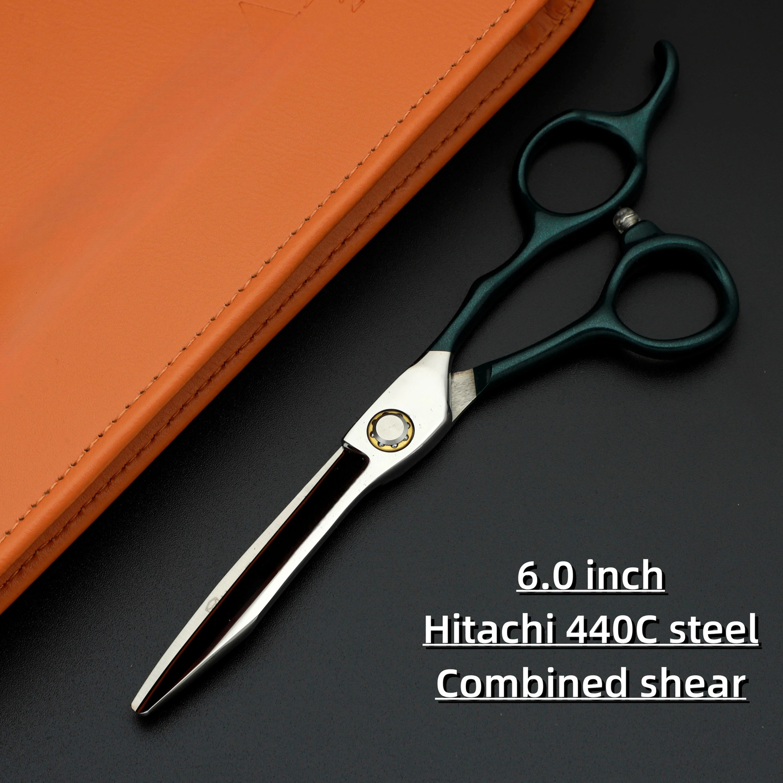 Professional barber scissorsset of 6.0 inch hairdressing scissors440C steel barber accessoriesHigh-end hair cutting machine 241225