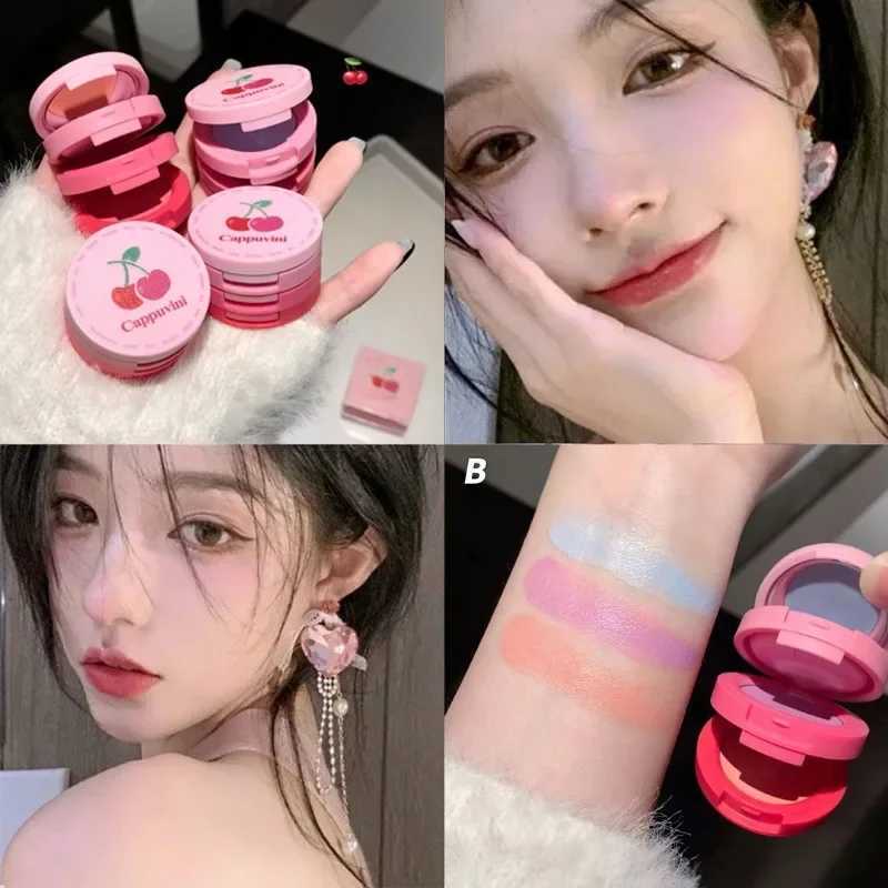 Cherry Red Cream B 3 in 1 Matte B Waterproof Lasting Cheek Color Rouge Watermelon Pink Blue Purple Bes Beauty MakeupXJ241225