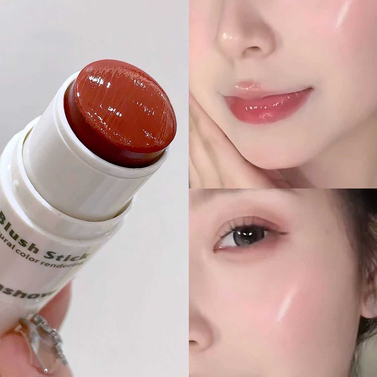 2 in1 Monochrome Ber Cheek Lip Tinted Durable Matte Natural Rouge Powder Ber Stick Cream Matte Contour Makeup CosmeticesXJ241225