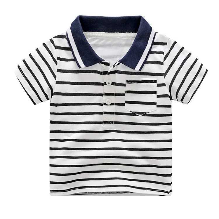 Summer Kids Polo Shirt Boys Short Sleeve Lapel Polos Clothes for Girls Cotton Print Breathable Kids Polo Shirt Children TopsXJ241225