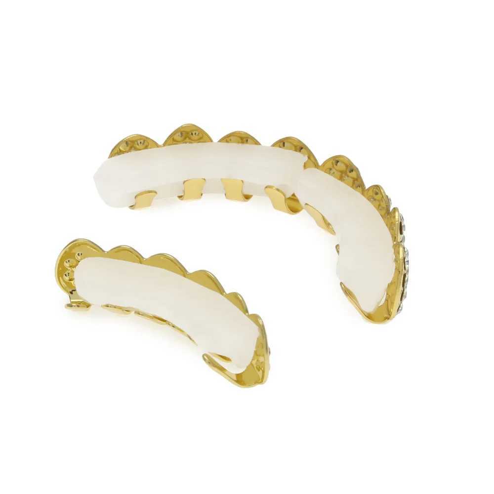 Full CZ Bling Teeth Grillz Top Bootom Dental Mouth Punk Teeth Cs Cosplay Party Tooth Rper Hip Hop Jewelry TG011XJ241225