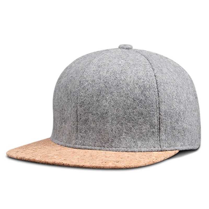 Dad Winter Felt Hip Hop Hat Flat Top Felt Baseball Hat Big Bone Man Plus Size Suitable Buckle Hat 56cm 58cm 60cm 62cm 64cm W241225