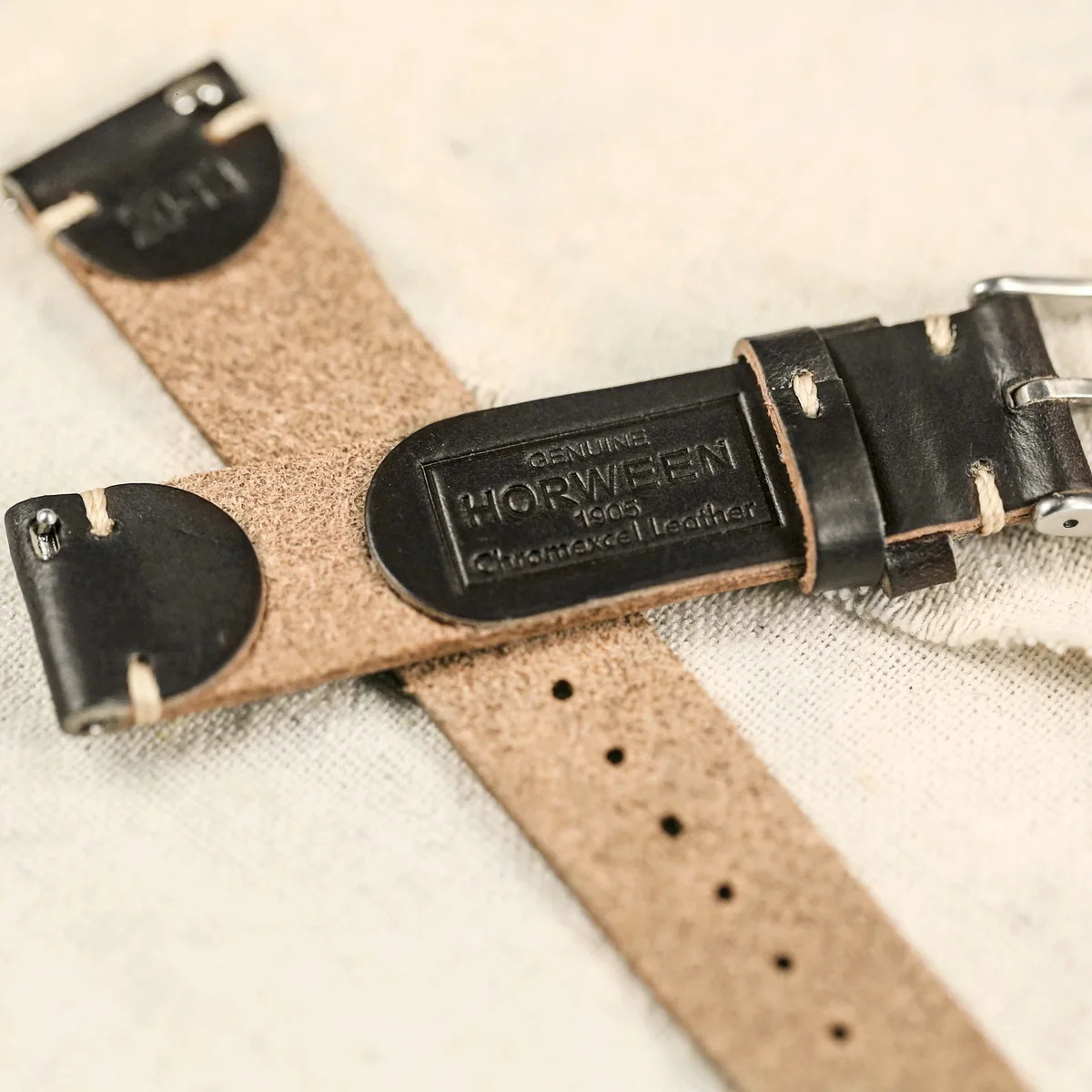 faux Genuine Leather Watch Bands With Quick Release Horween Horsehide Vintage Wrist Strap For Men 22mm18mm19mm20mm 241225