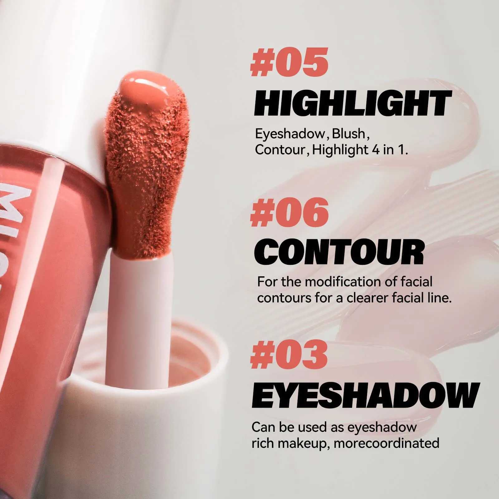 MLSMILE 6 color Liquid Matte Gloss B Multi-Function long-lasting BrighTening good temperam Contouring CreamXJ241225