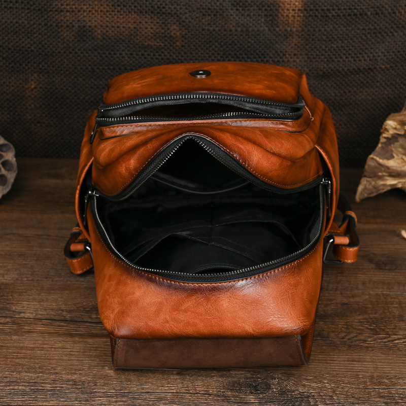MOTAORA 2024 New Retro Women Bags Designer Leather Backpack For Woman Large Capacity Bag Women's Stylish Travel Backpacks