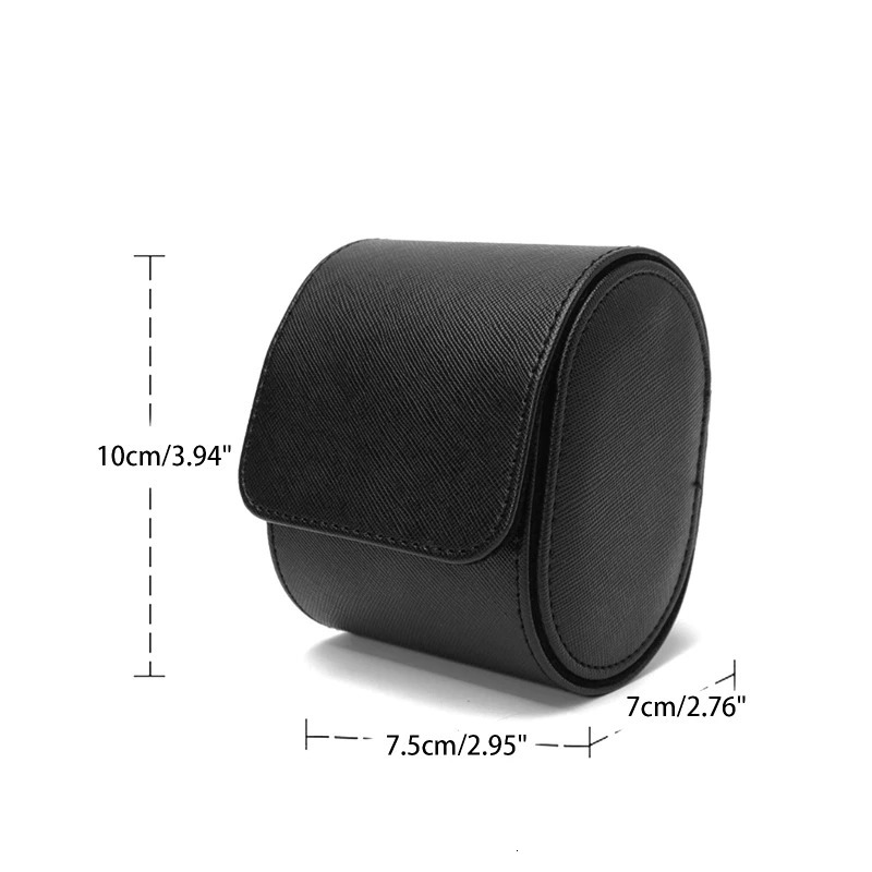 Delicate Travel Watch for Case PU Leather Watch Roll Organizer for Watch Jewelry Storage Detachable Anti-Slide Cushion 241225