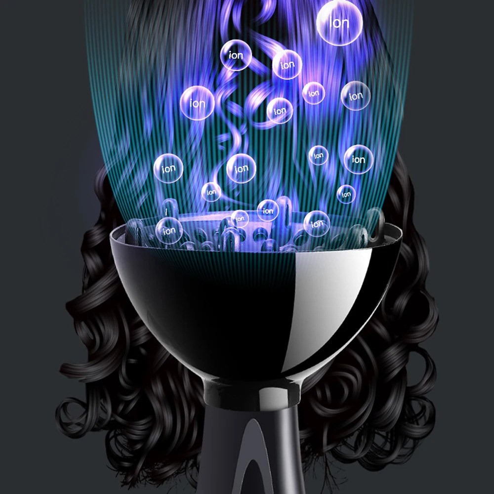 Hair Dryer and Cold Wind With Diffuser Conditioning Powerful Hair Dryer Motor Heat Constant Temperature Hair Care Blow Dryer 241225