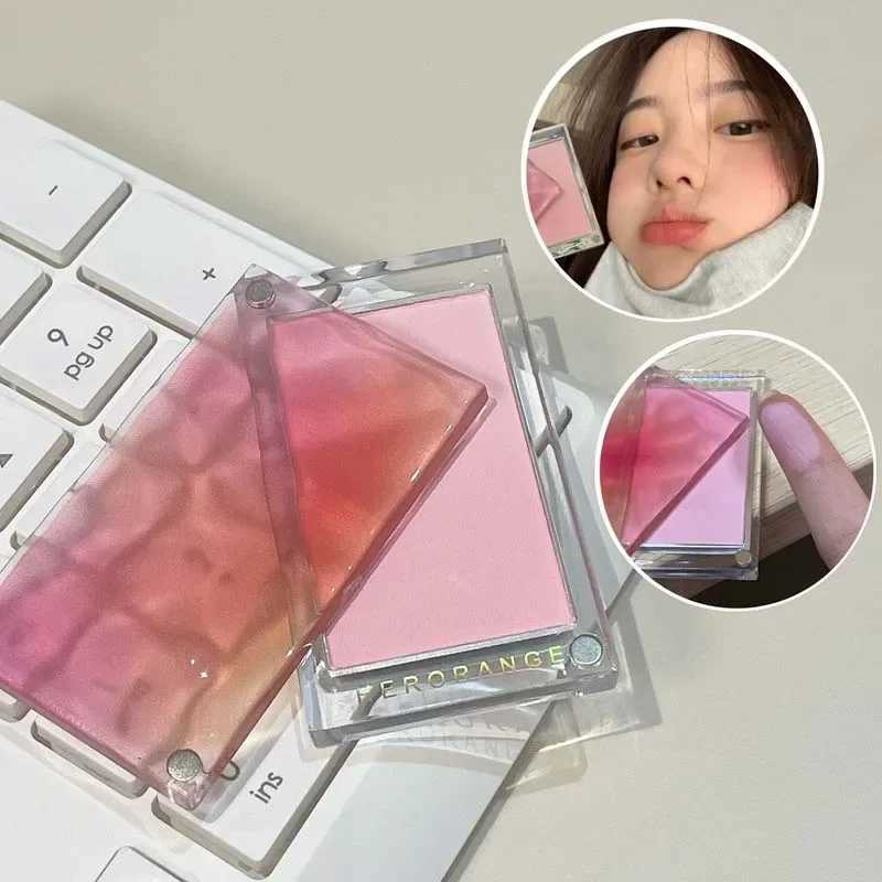 Low Saturation Gradient Color Ber Peach Pink Face B Palette Makeup Waterproof Matte Cheek Tint Rouge Powder CosmeticsXJ241225