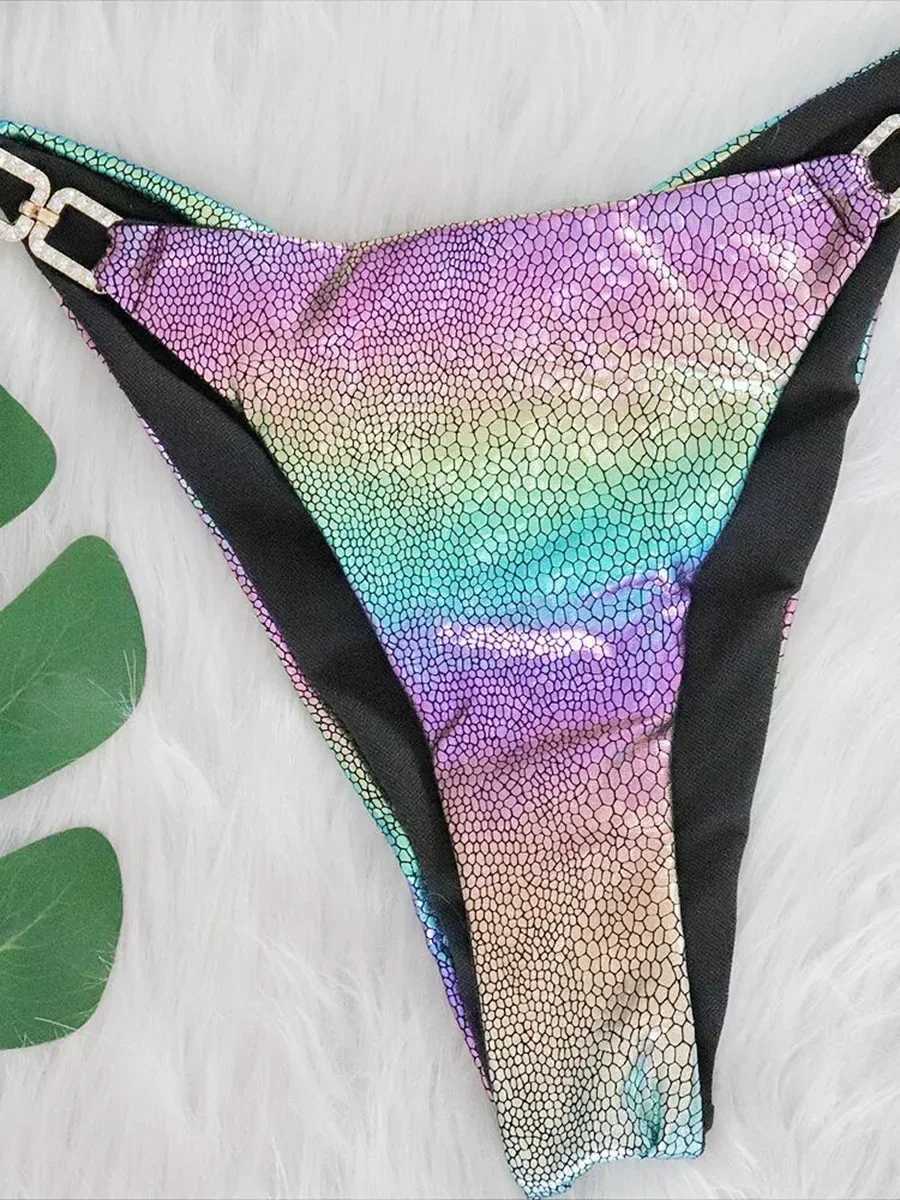 Gradient snake skin bikini 2025 diamond bikini womens swimsuit womens swimsuit two-piece bikini set mini swimsuitW241225