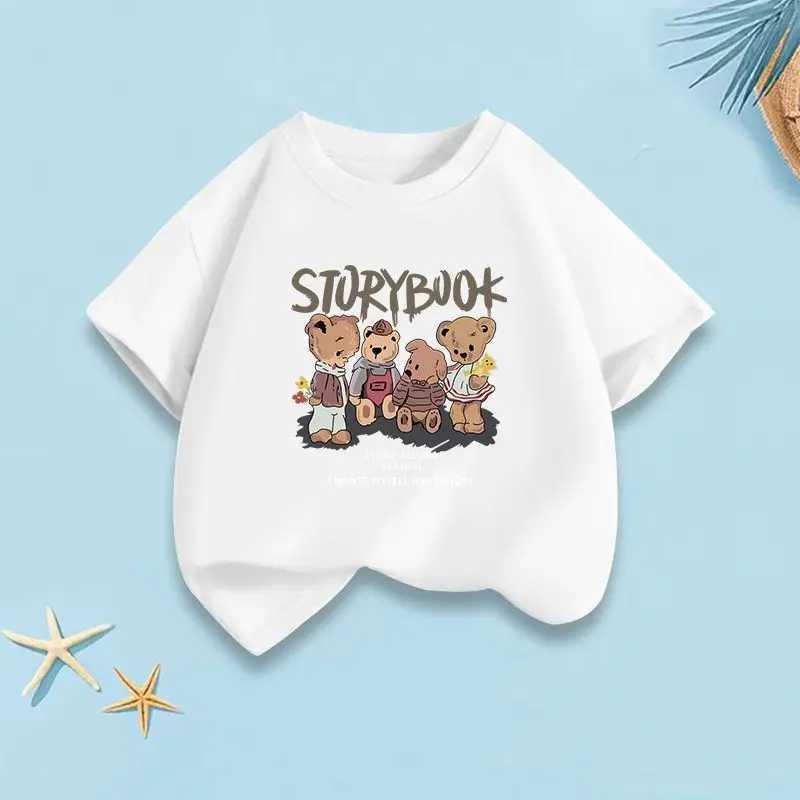 Clothing Sets Baby Girl Clothes Summer Cartoon Bear Printed T-shirts and Shorts 2 Pieces Set Children Boy Short Sleeve Top Bottom OutfitsY2412252080