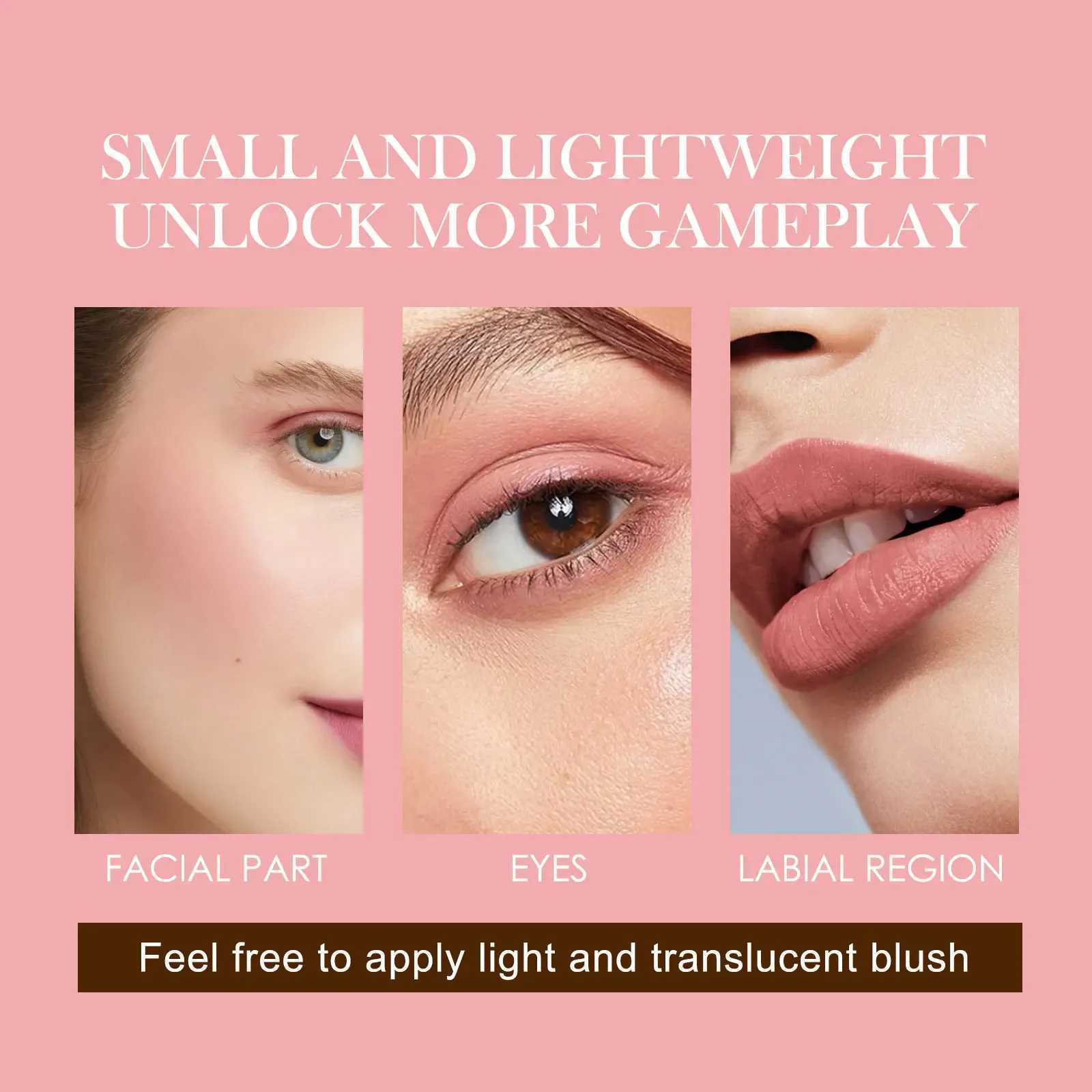 3PCS Pink/Red Tinted B Stick Eyes Cheek Lips Makeup 3in1 Monochromatic Multi B Stick Face Rouge Ber Makeup WholesaleXJ241225
