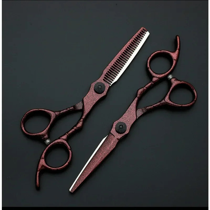 Professional Japan 440c Steel 6.0 Scissor Silver Hair Scissors Haircut Thinning Barber Cutting Shears Hairdressing Scissors 241225