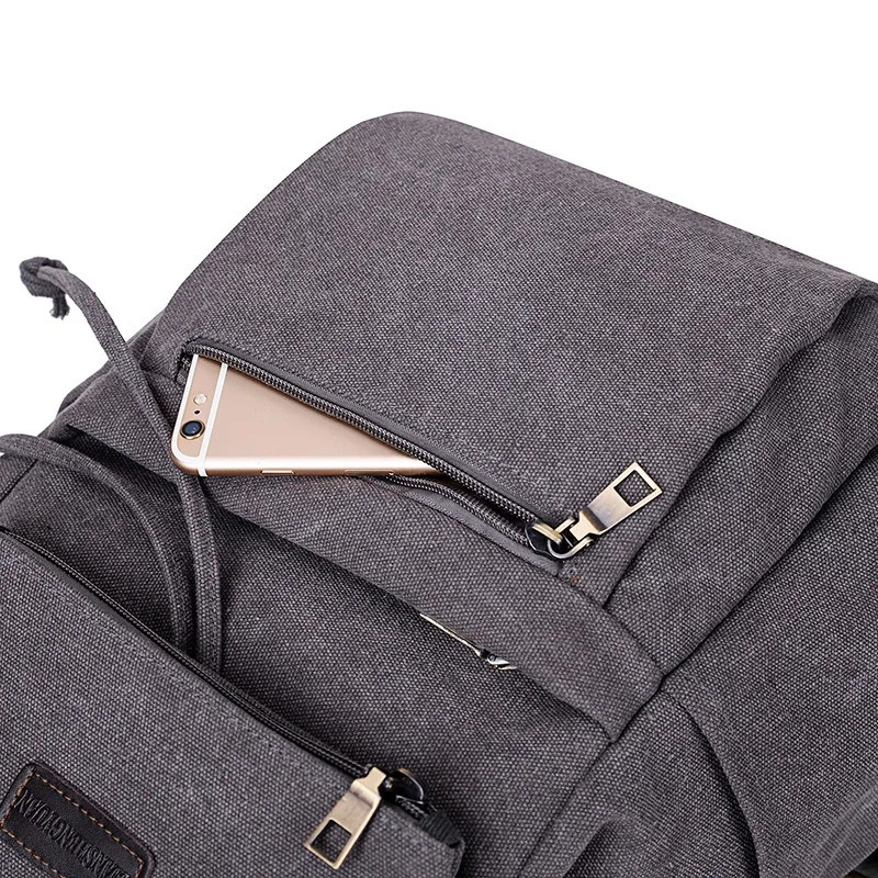 Tilorraine Canvas backpack Korean style fashion shoulder bags schoolbag vintage bags unisex travel bag 241225