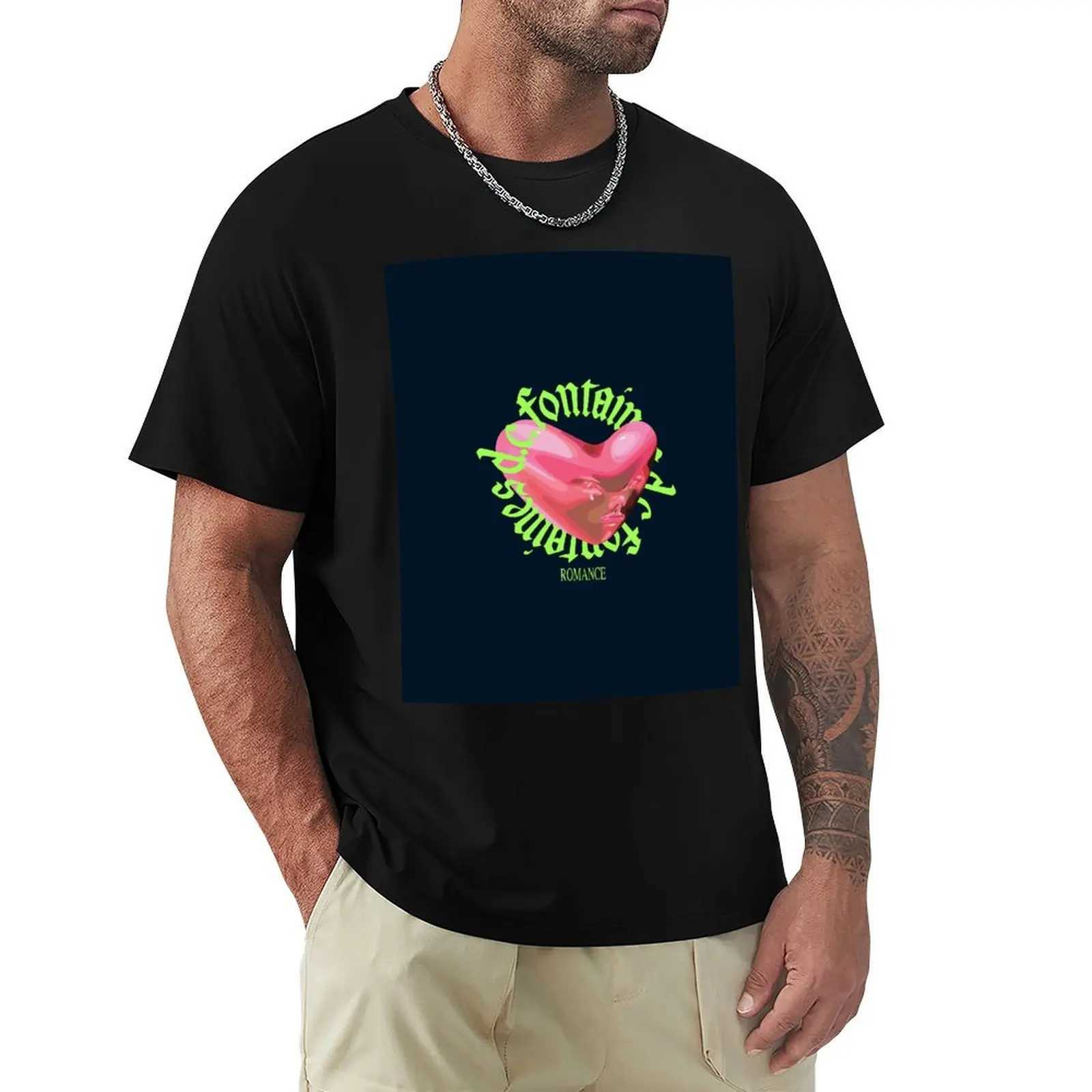 T-shirts Fontaines DC Romantic T-shirt Aesthetic Clothing Boys Animal Printed Solid Color Mens T-shirt W241225Y250119Z9L9