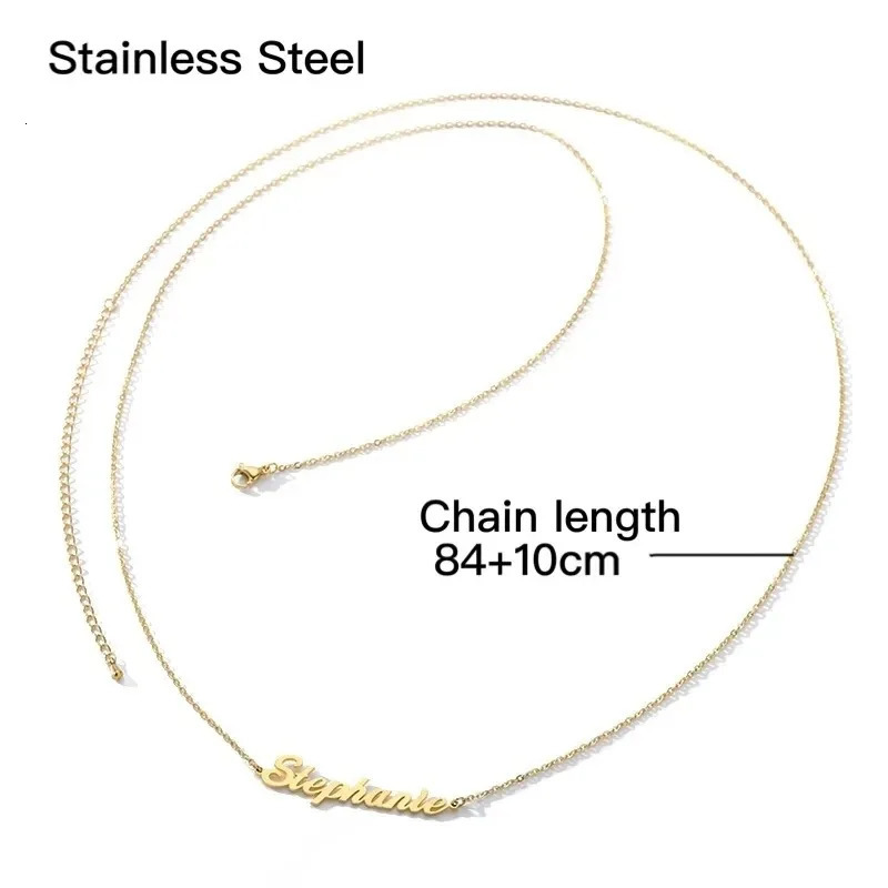 Customized womens stainless steel name waist chain belly chain sexy waist circumference sexy personality body chain jewelry bir 241225