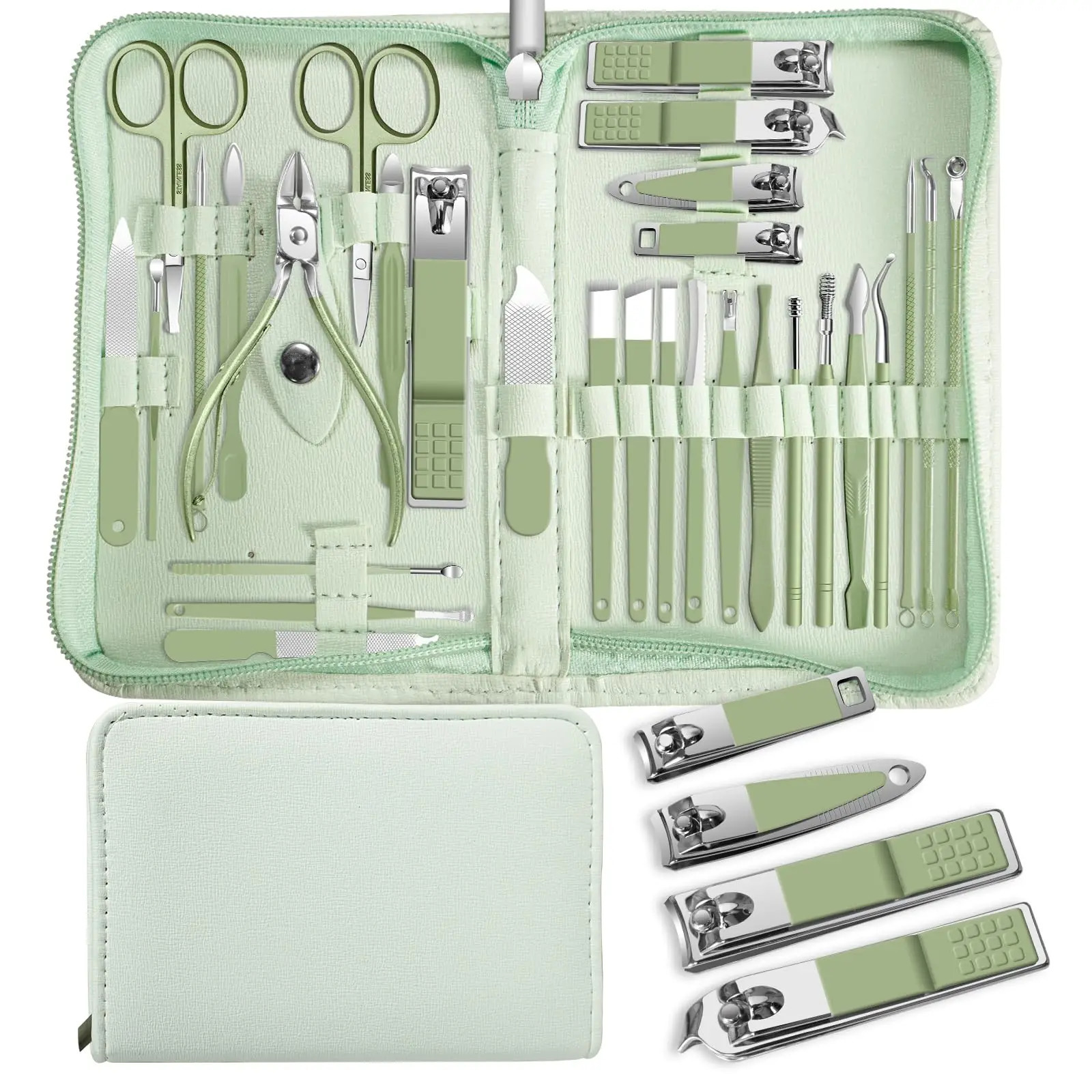 Manicure Cutters 30 PCs Nail Clipper Set Household Stainless Steel Manicure Kit Nail Clippers Pedicure Nail Scissors Tool 241225