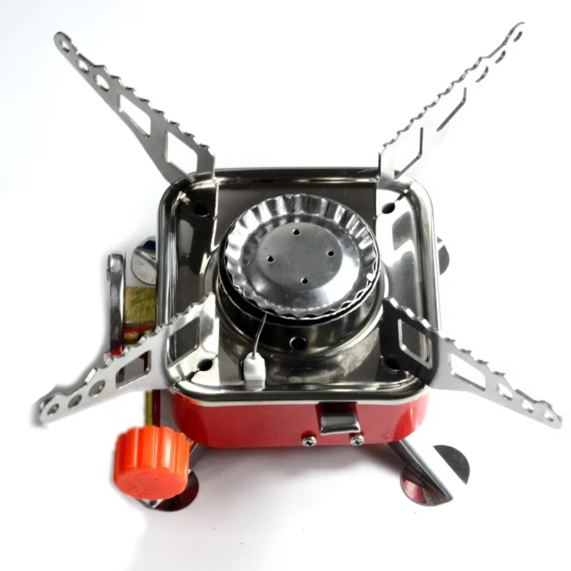 high quality square camping portable butane gas stove outdoor mini gas burner