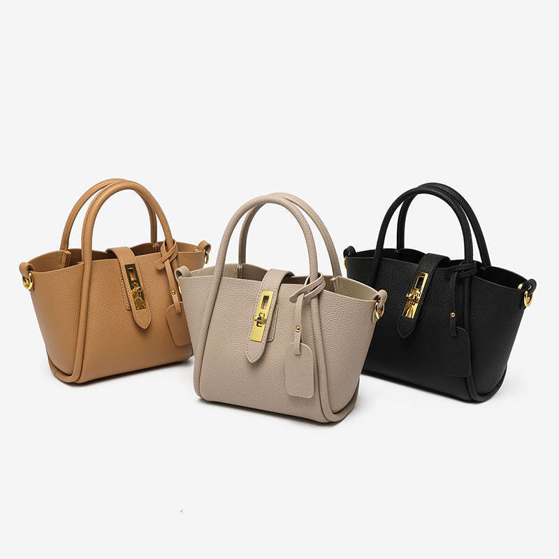 Women's Bags Handbag Cowhide Genuine Leather Small Bucket Tote Handbags For Women Trend Designer Ladies Shoulder Crossbody Bags