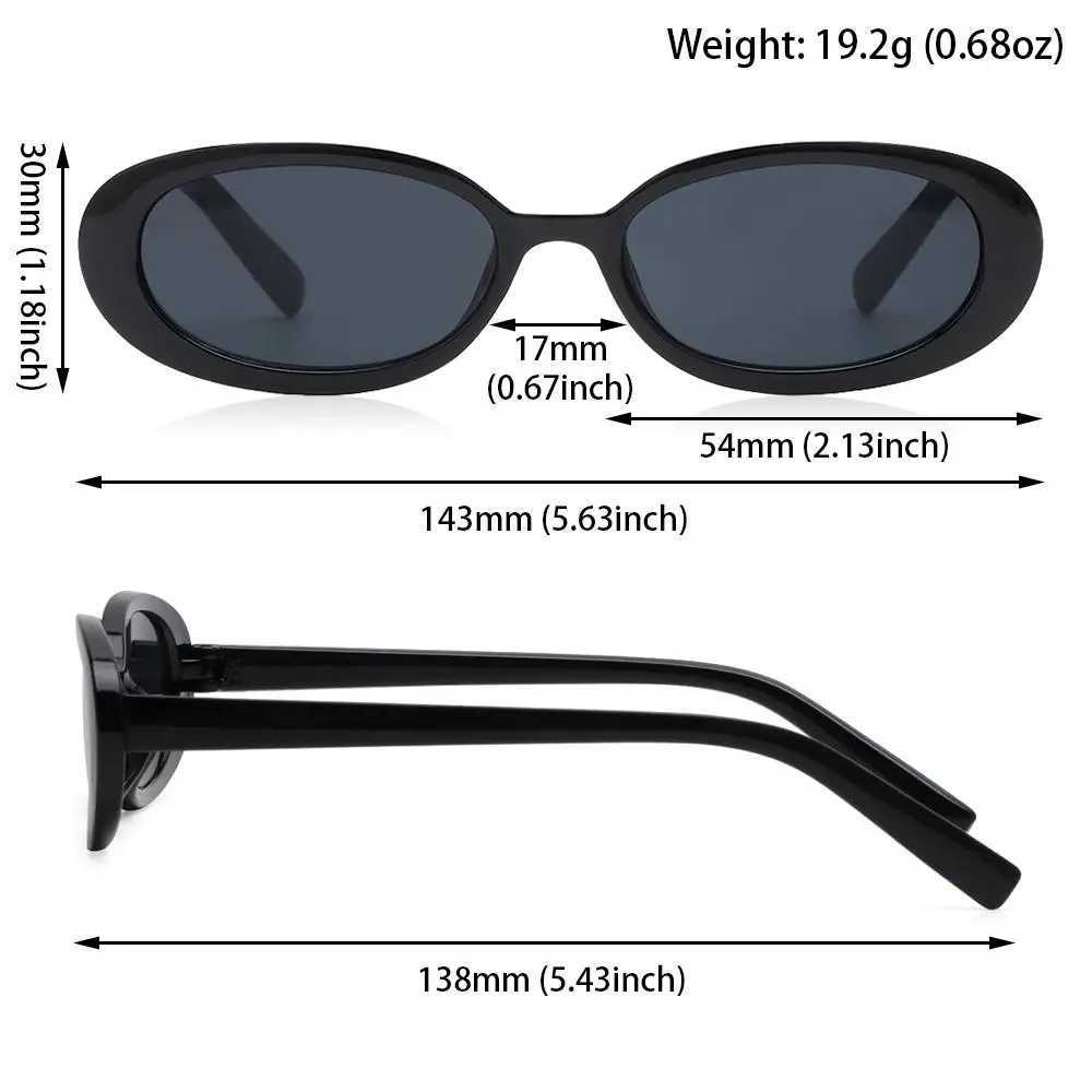 Retro Sunes for Wen Small Oval Frame Sunes Fashion S Polari Eyewear UV400 Protection Outdoor Sports Shadeds X2412251