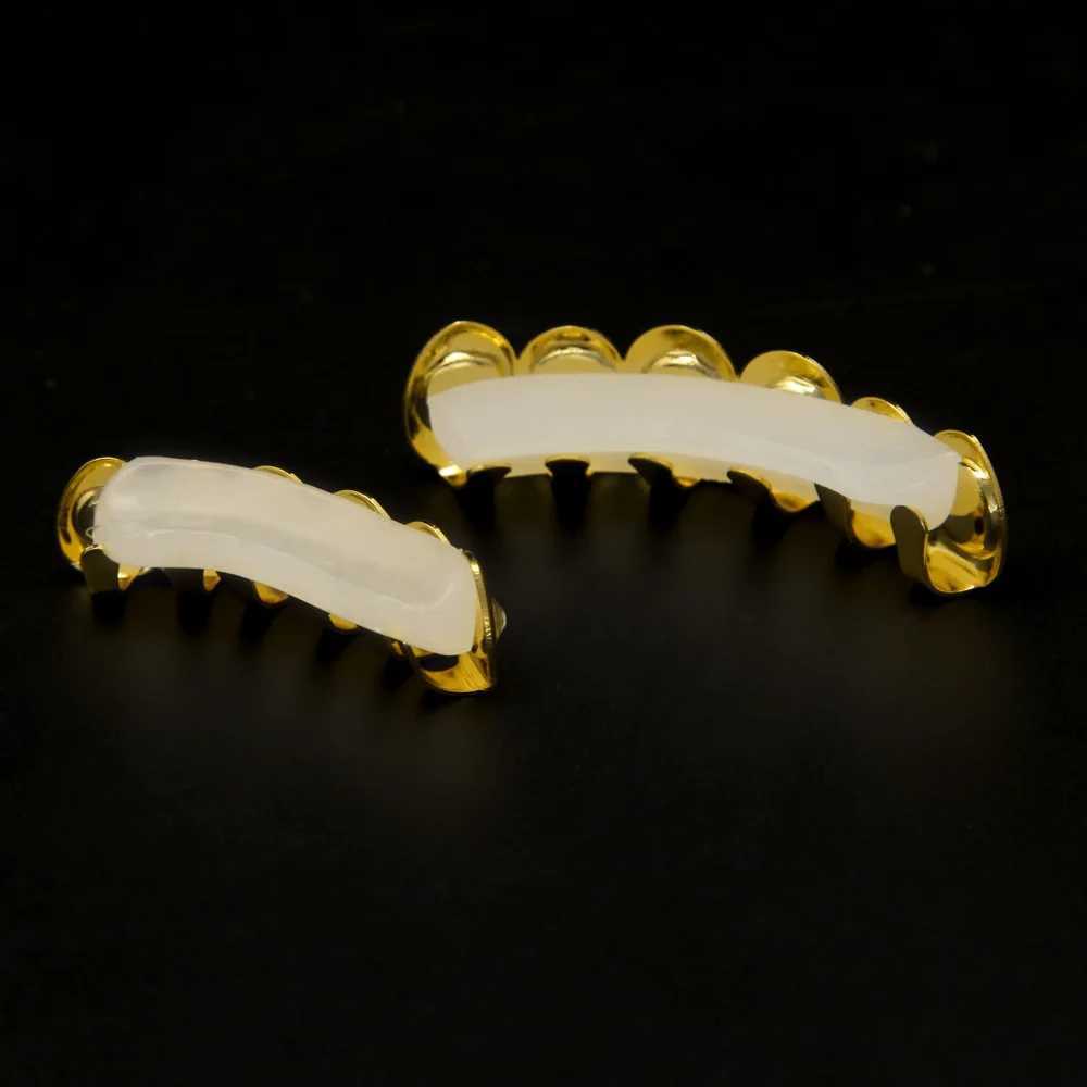 Big CZ Bling Teeth Grillz Top Bootom Dental Mouth Punk Teeth Cs Cosplay Party Tooth Rper Hip Hop Jewelry TG016XJ241225